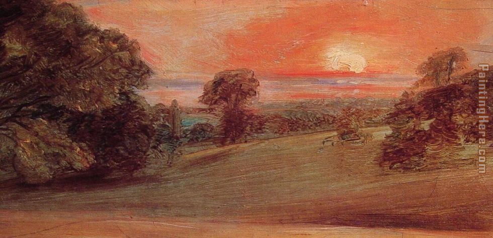 Evening Landscape at East Bergholt painting - John Constable Evening Landscape at East Bergholt art painting